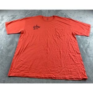 Stafford Mens XXL Orange Dimond Life Graphic Pocket T-Shirt Heavyweight Cotton